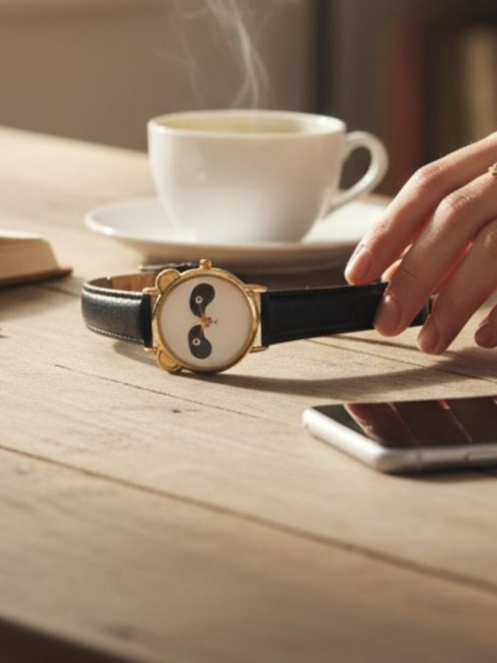 Super Cute Panda Animal‎ Watch with Black Band - NWOT